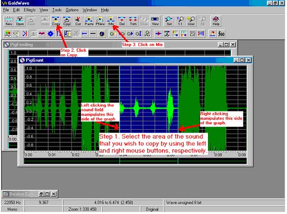 Goldwave Mixing Screen